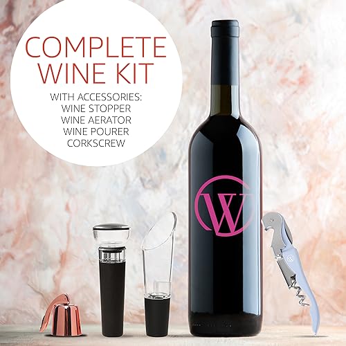 Open The Wine Complete Package Picnic Wine Accessories Gift Box - All in One Wine Kit - Ideal Gift for Wine Lovers - Light Blue Color - Open The Wine