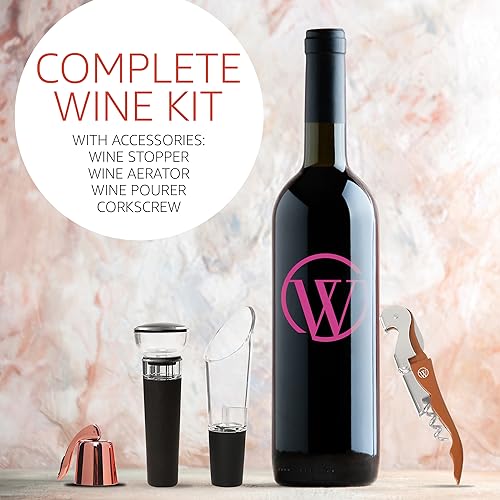 Open The Wine Complete Package Picnic Wine Accessories Gift Box - All in One Wine Kit - Ideal Gift for Wine Lovers - Orange Color - Open The Wine